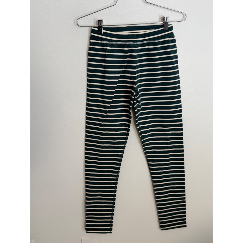 Hanna Andersson Green White Striped Leggings Size 150 US 12 Kids Pants